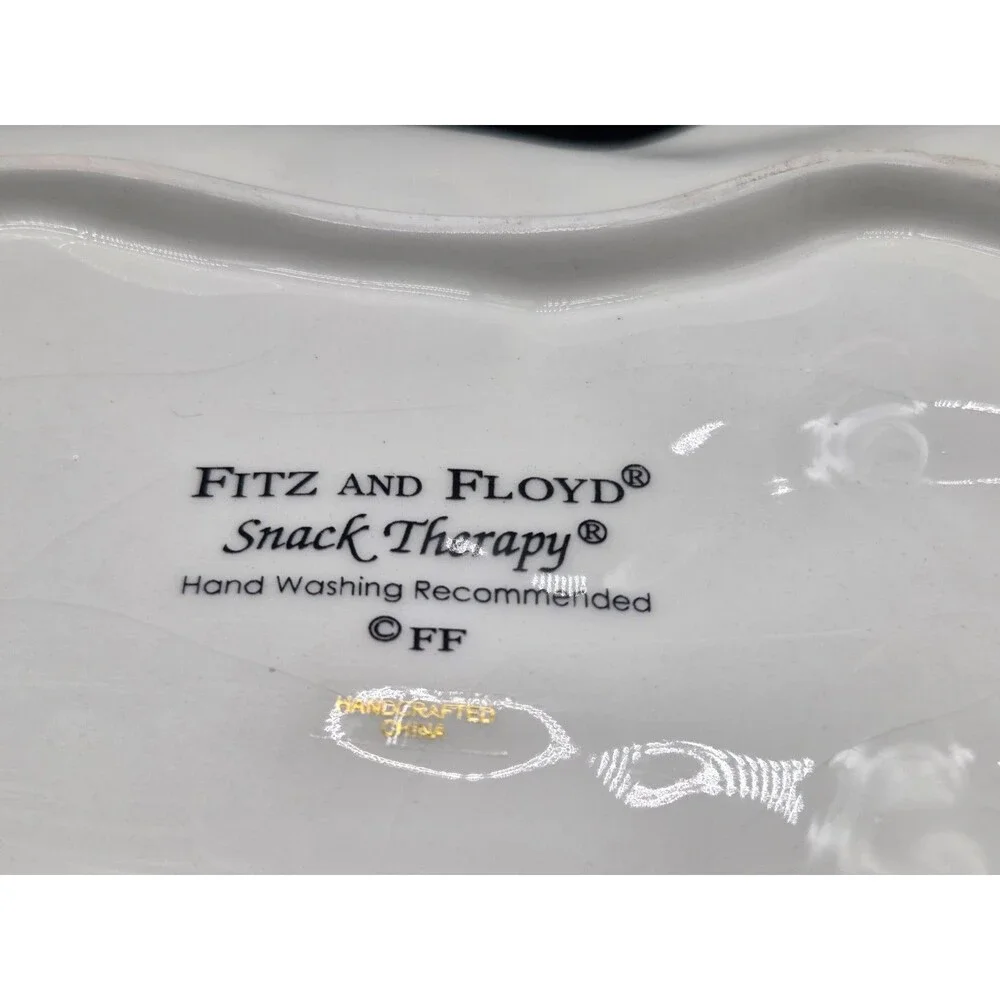 Fitz And Floyd Christmas Santa Jolly Snack Therapy Wall Hanging Tray 2009